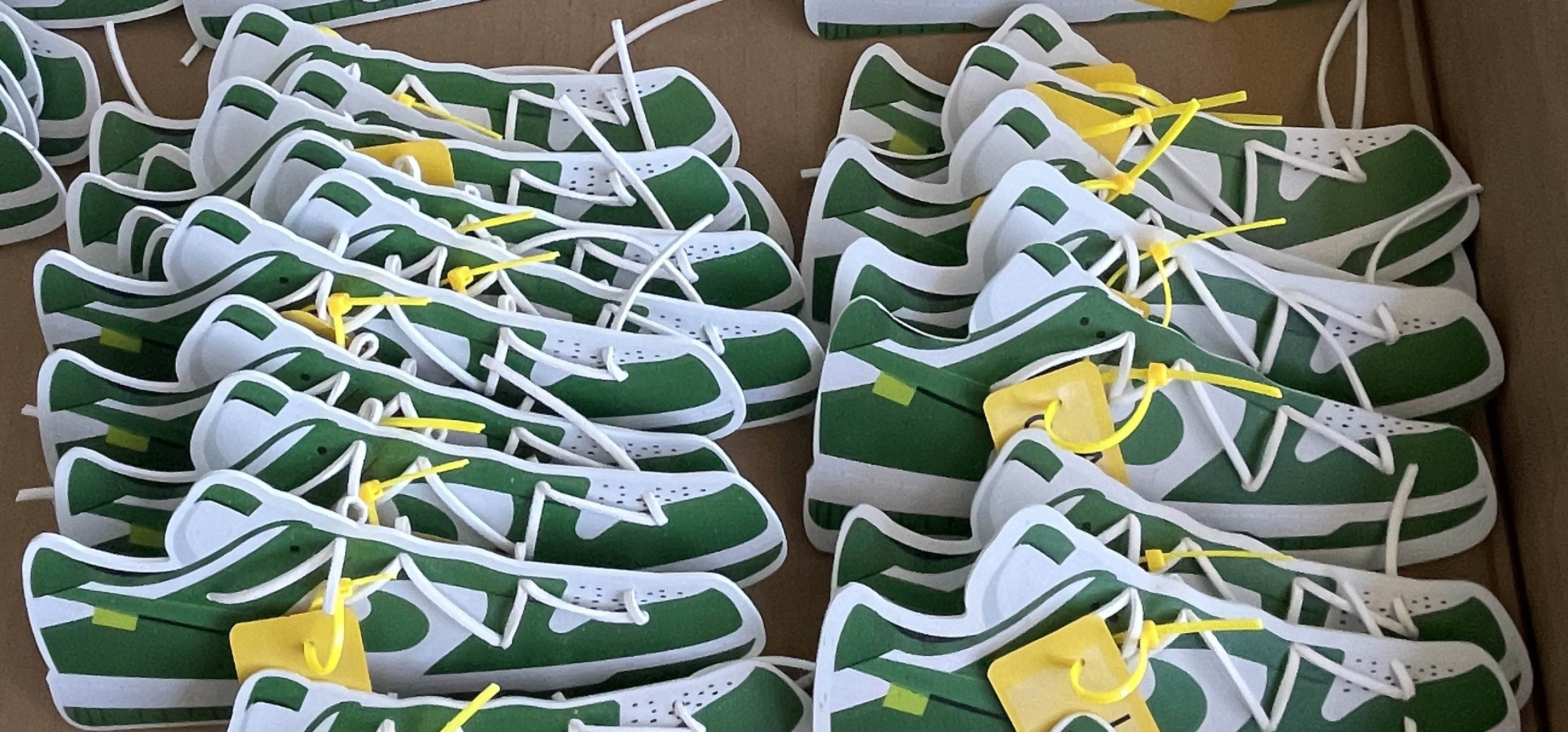 Completed box of shoes